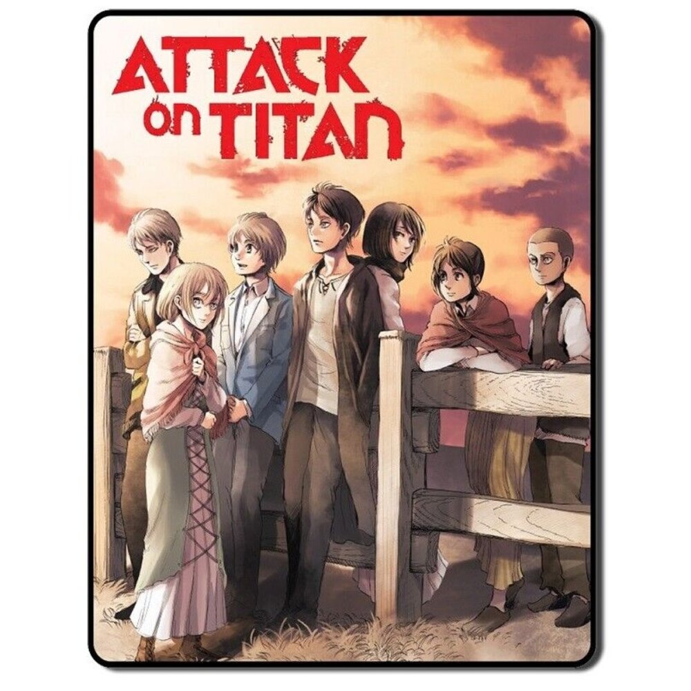 New Group Levi Eren Mikasa Attack on Titan Team Fleece Throw Gift Blanket Anime